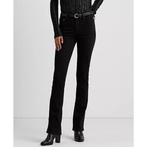 Lauren Ralph Lauren Petite Comfort Stretch Bootcut Jeans Black Size 12P MSRP$115